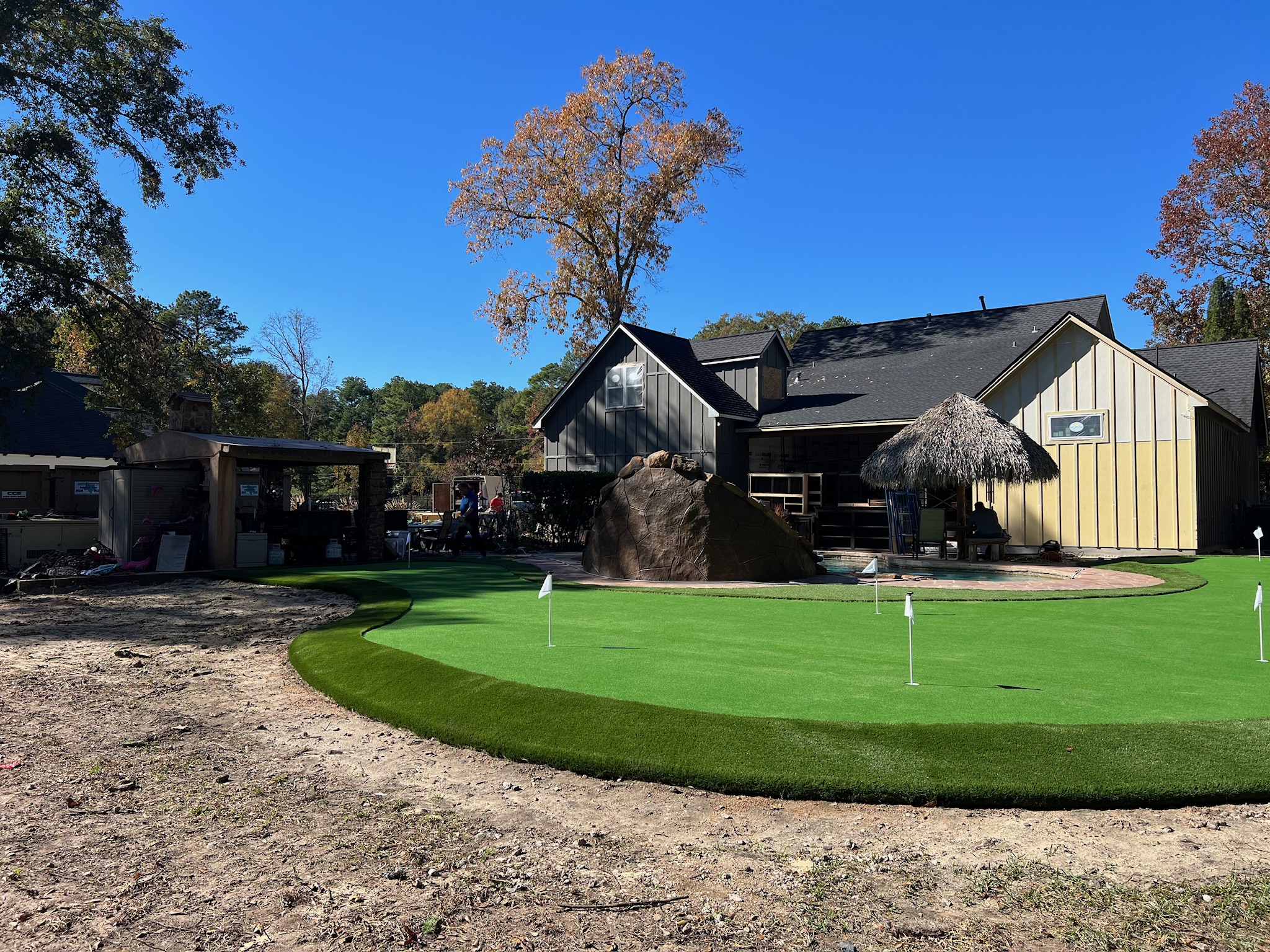 Tour Greens Fort Worth synthetic putting green installation project