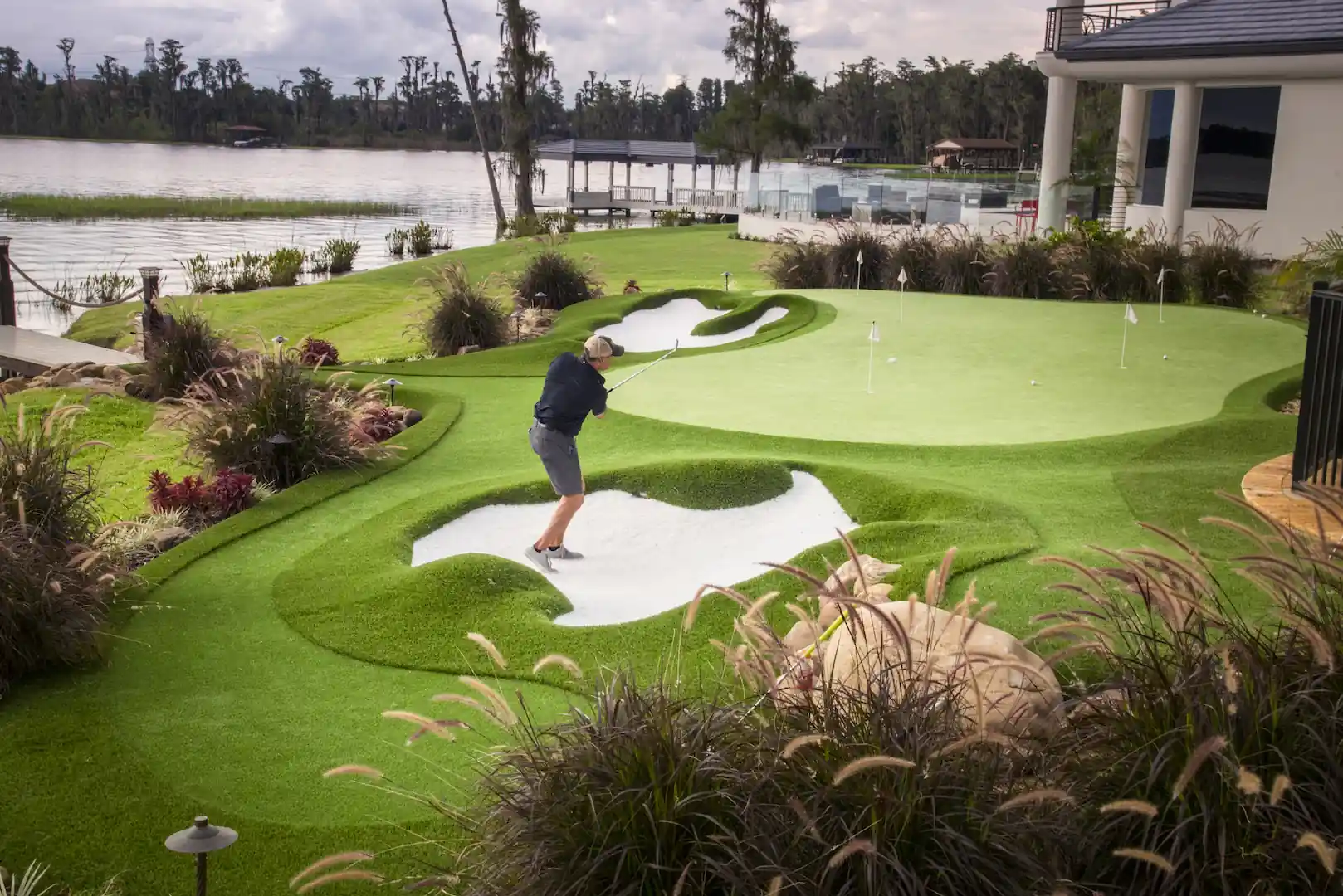 Nylon Putting Green Over Compacted Stone