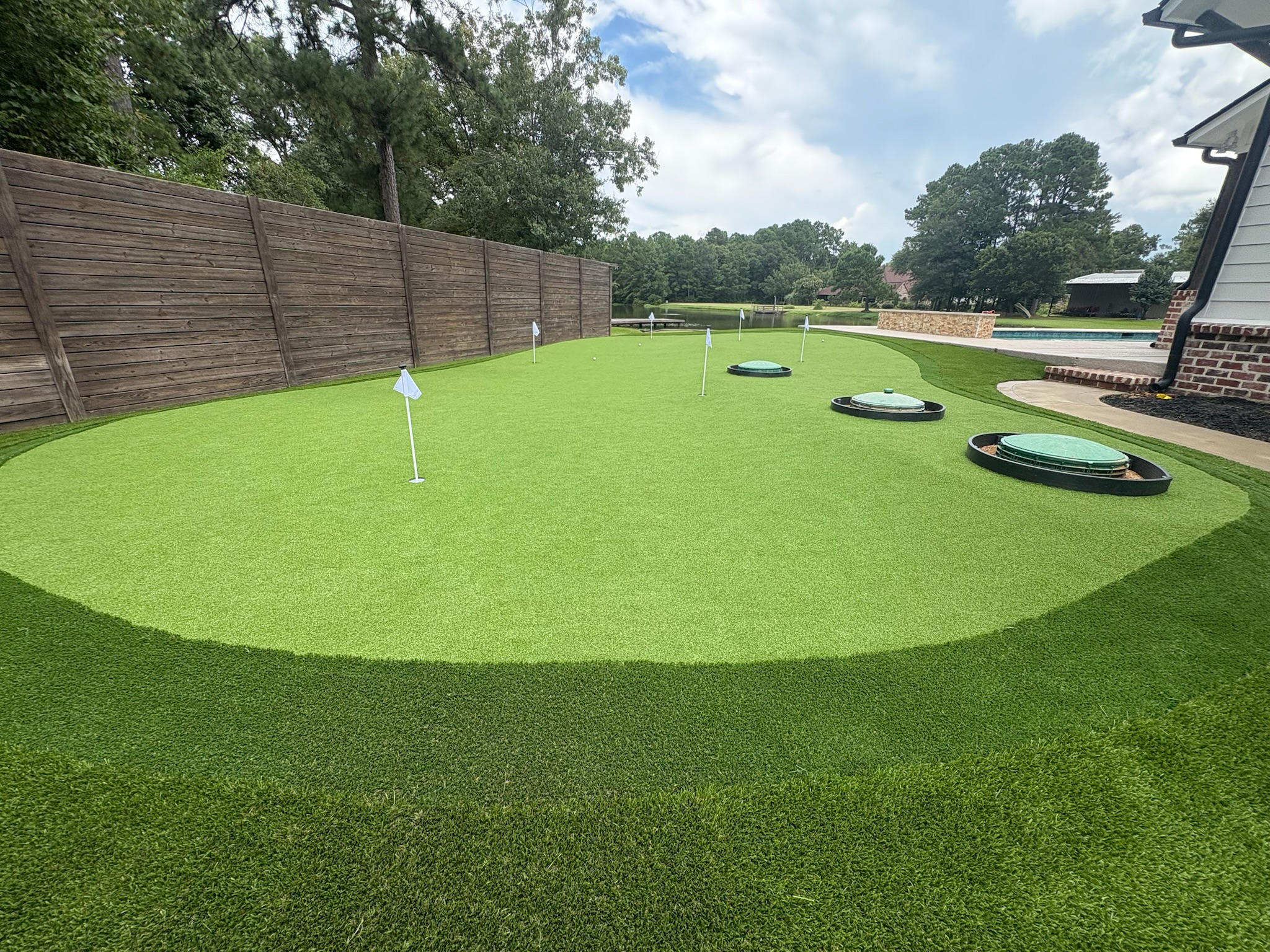 Tour Greens Fort Worth synthetic putting green installation project