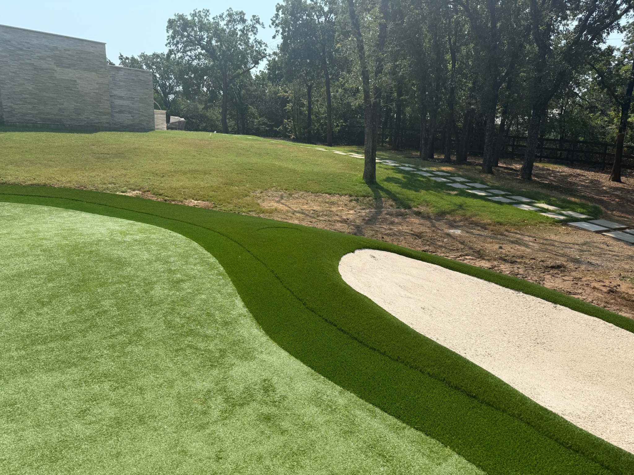 Tour Greens Fort Worth synthetic putting green installation project