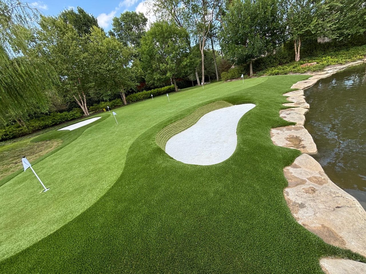 Tour Greens Fort Worth synthetic putting green installation project