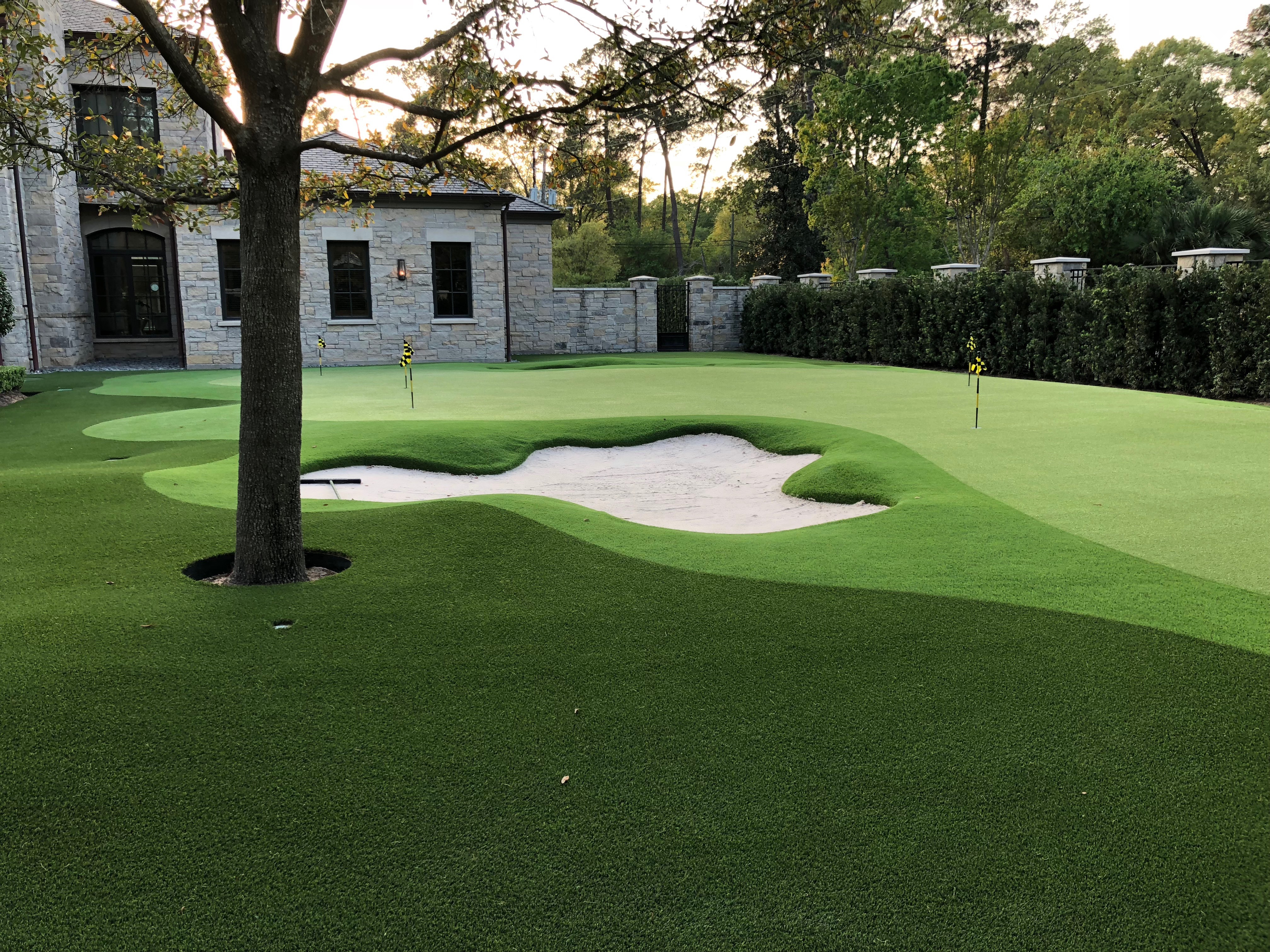 Tour Greens Fort Worth synthetic putting green installation project