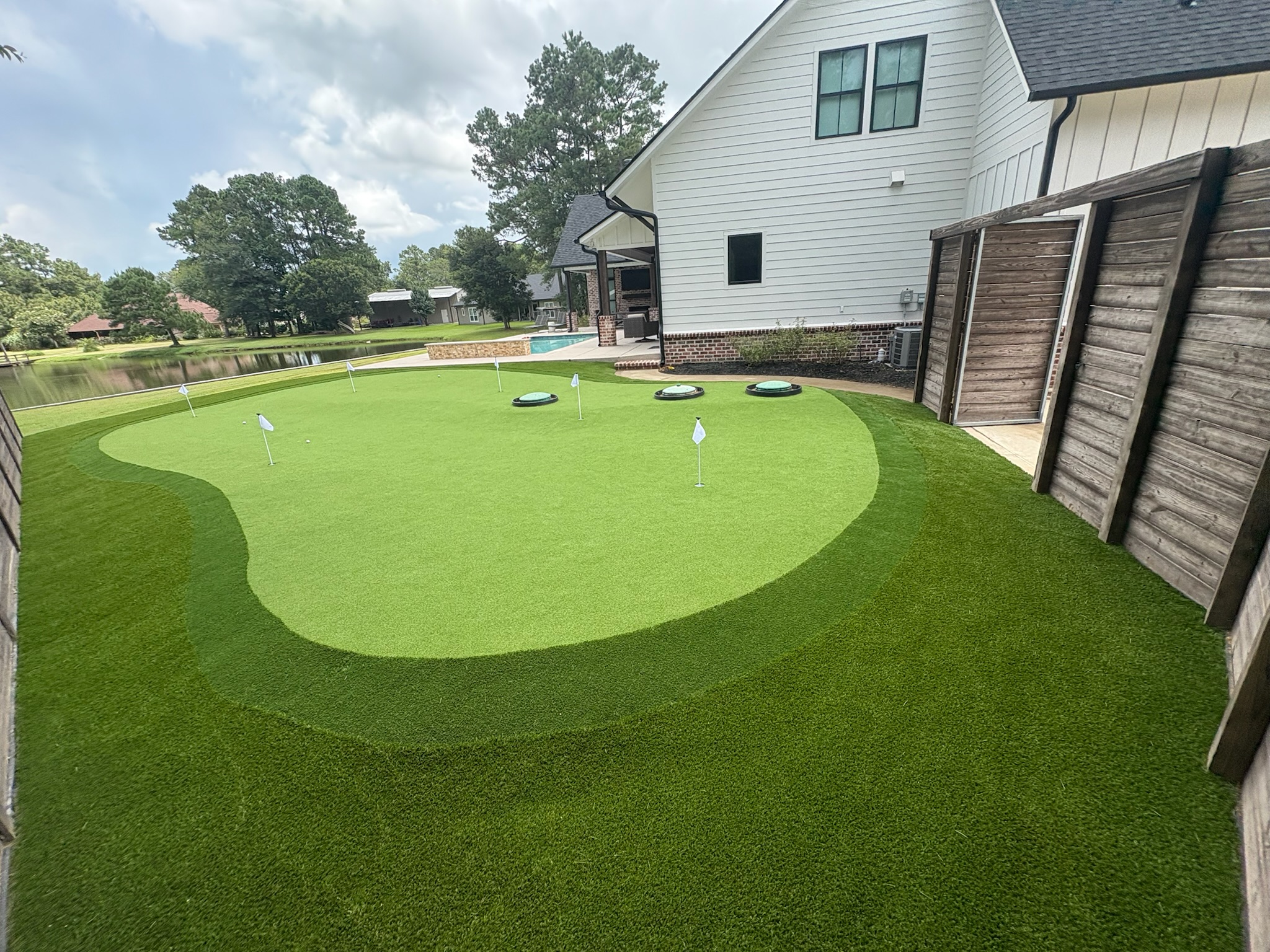Tour Greens Fort Worth synthetic putting green installation project