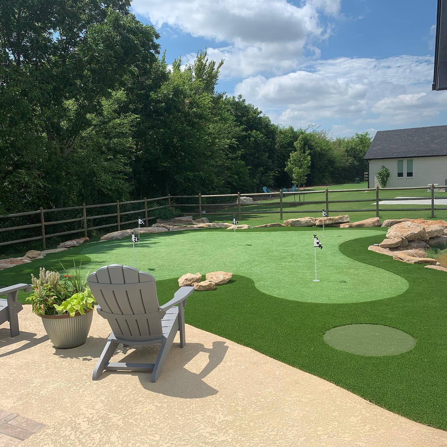 Tour Greens Fort Worth synthetic putting green installation project