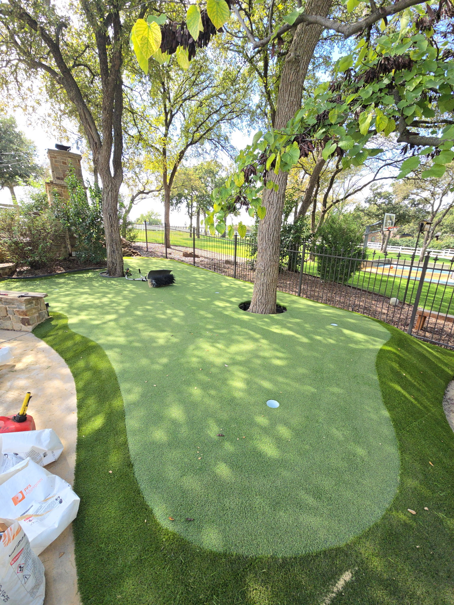 Tour Greens Fort Worth synthetic putting green installation project