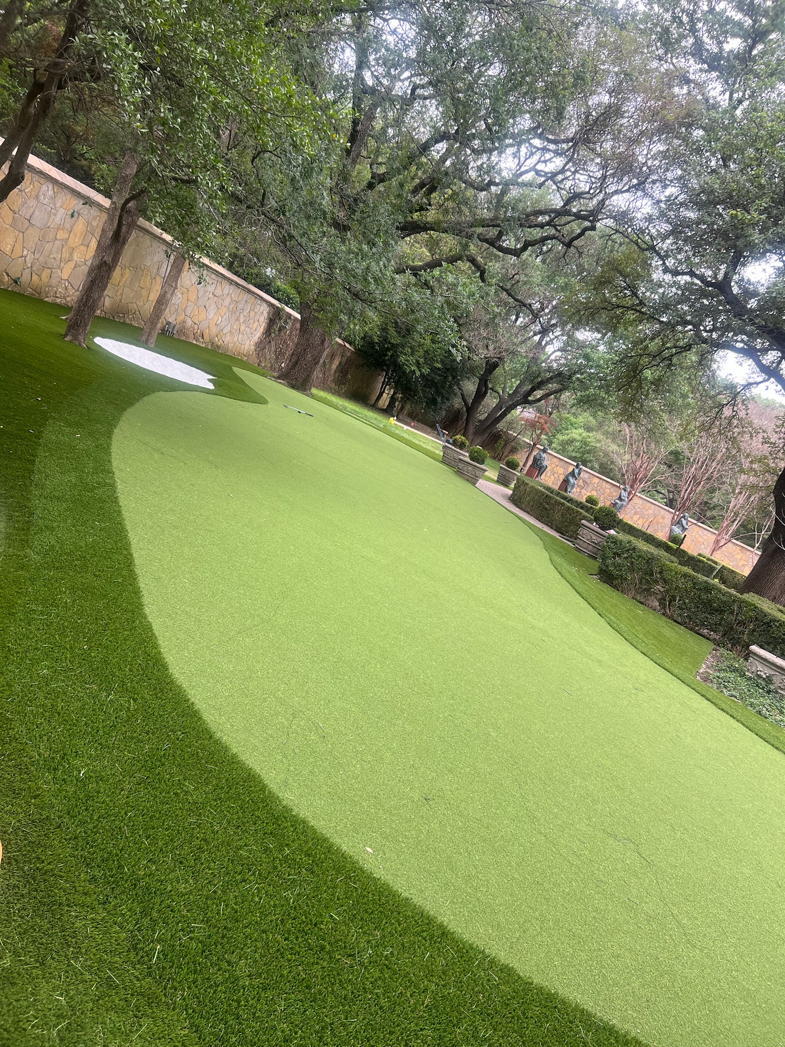 Tour Greens Fort Worth synthetic putting green installation project