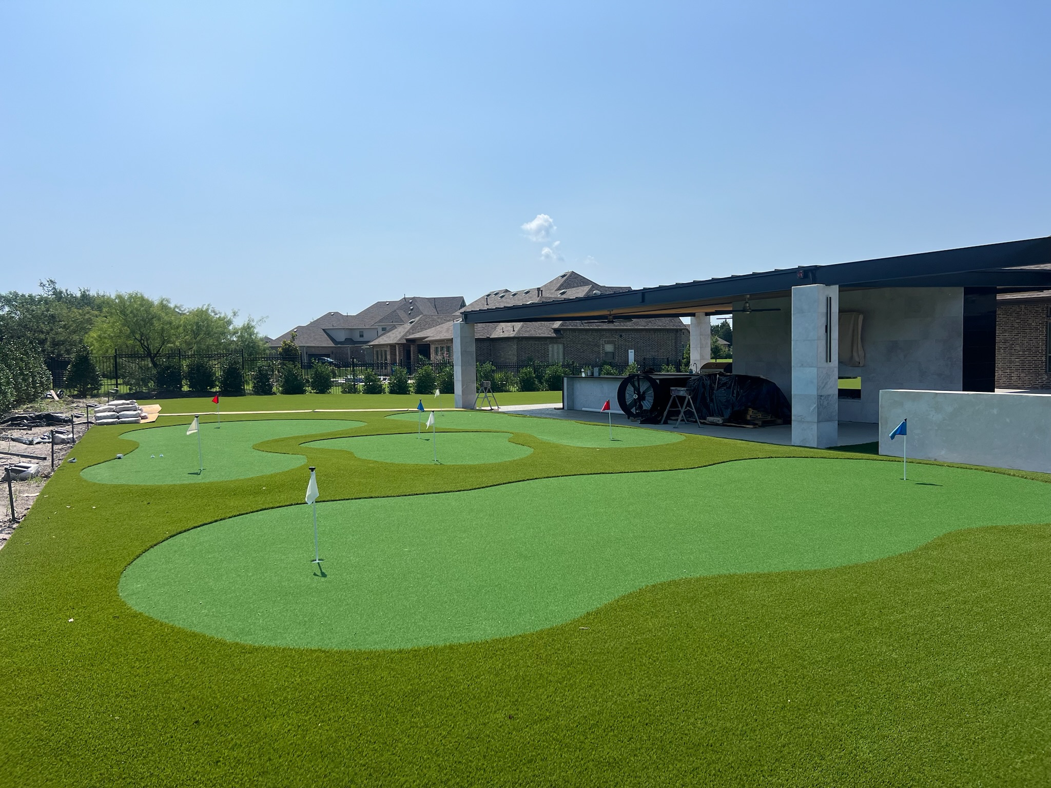 Aledo backyard putting green with realistic fringe detail