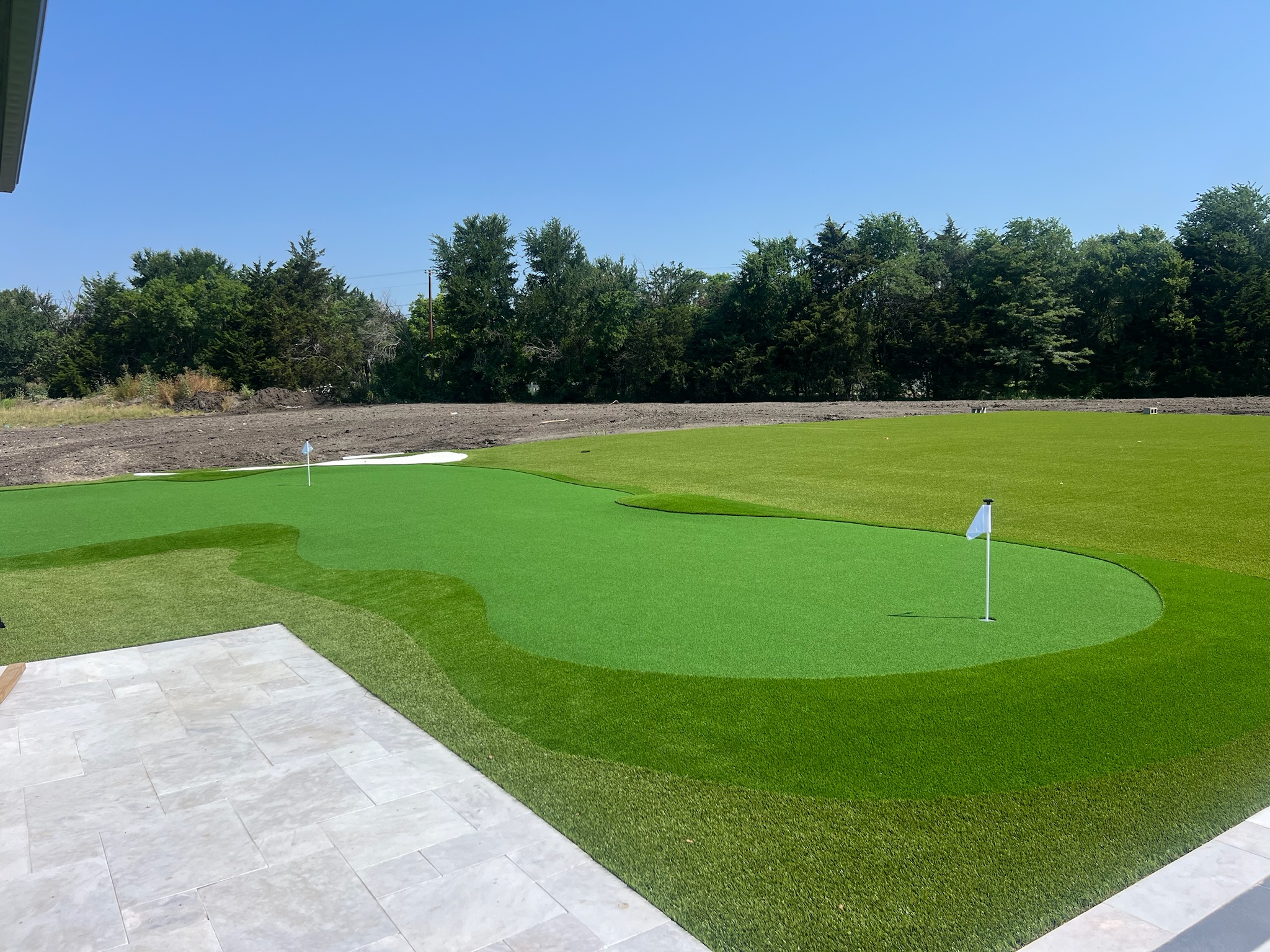 Custom short-game practice green in Southlake, Texas