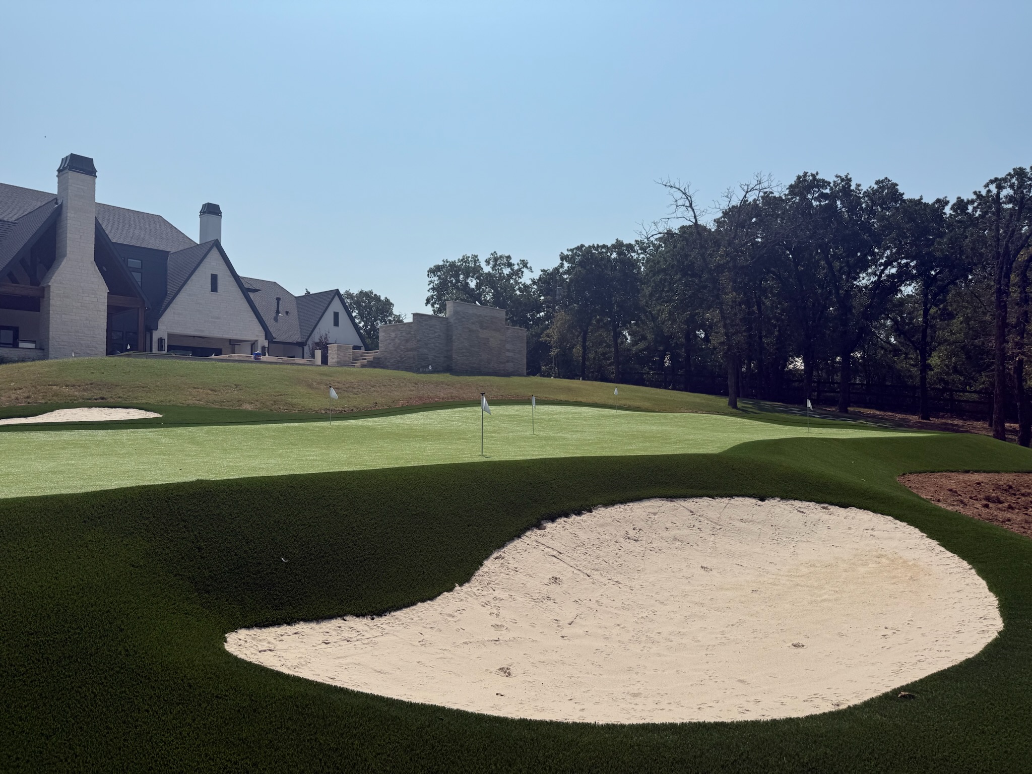 Backyard putting green installation in Fort Worth, Texas