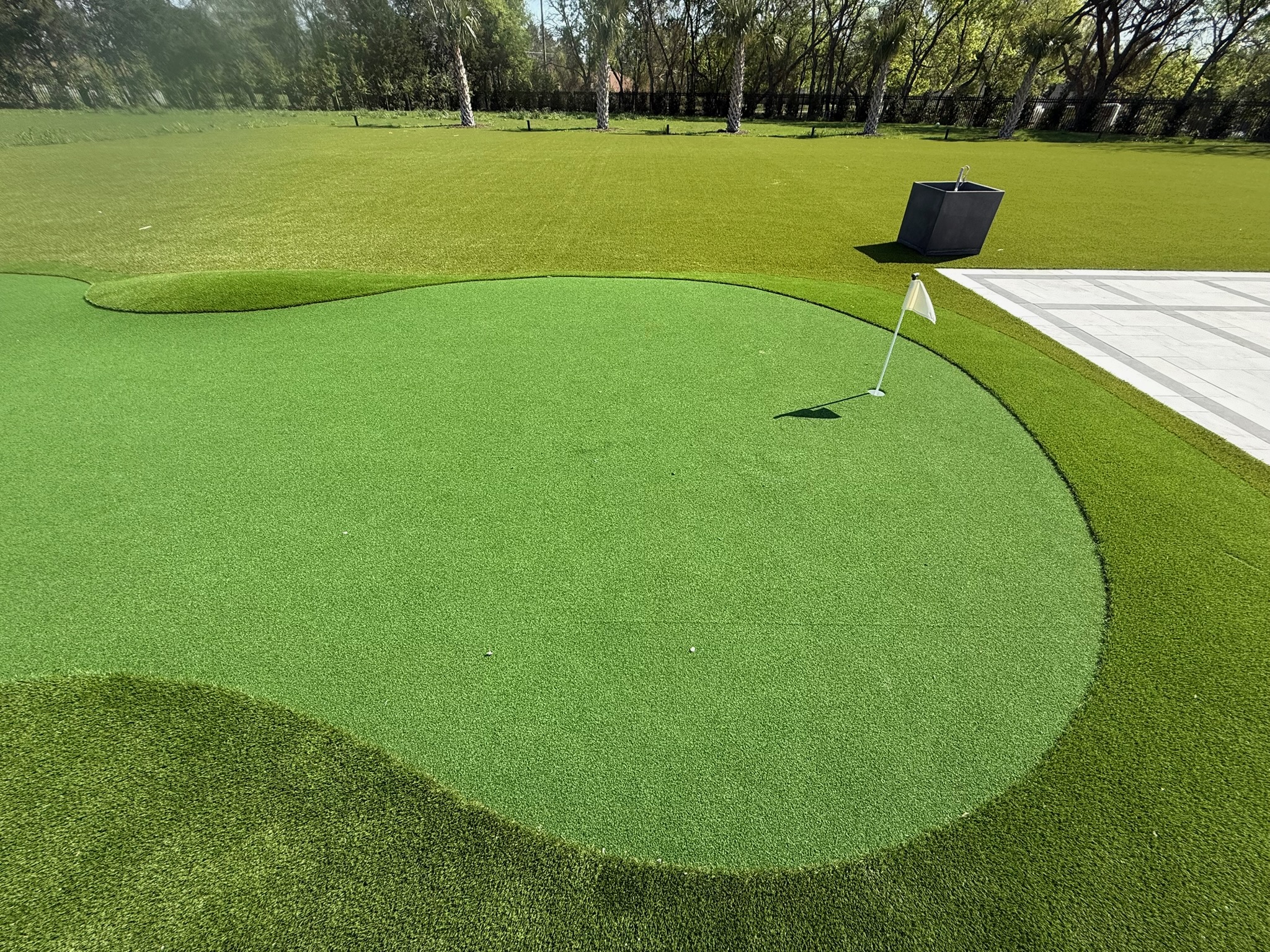 Tour Greens Fort Worth synthetic putting green installation project in Little Elm, Texas