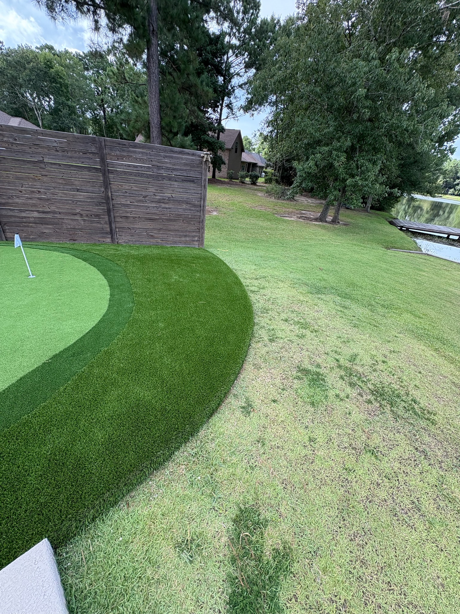 Tour Greens Fort Worth synthetic putting green installation project in Waxahachie, Texas