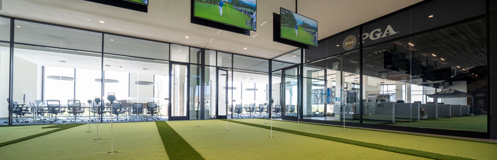 PGA of America Headquarters indoor putting green installation