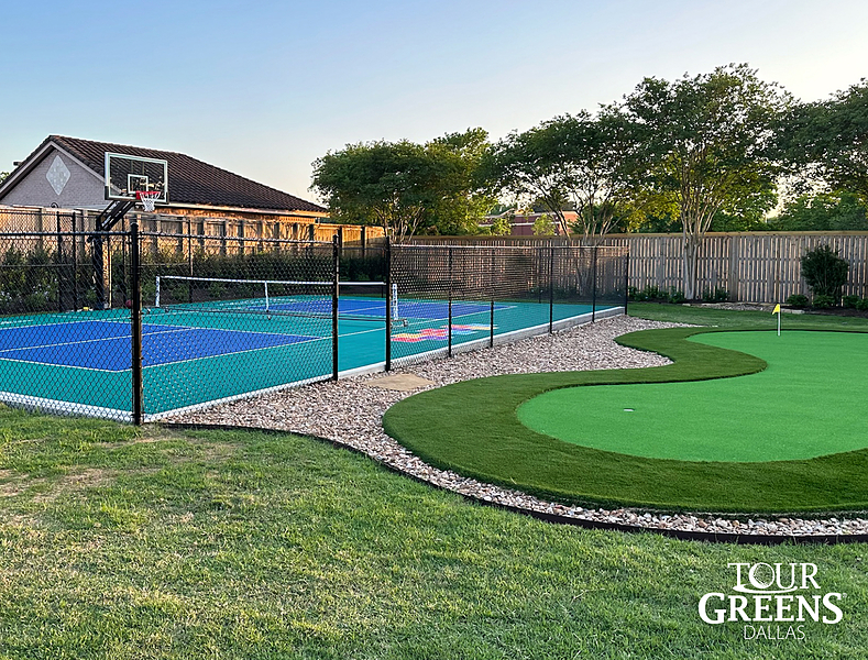 Tour Greens Fort Worth game court installation project