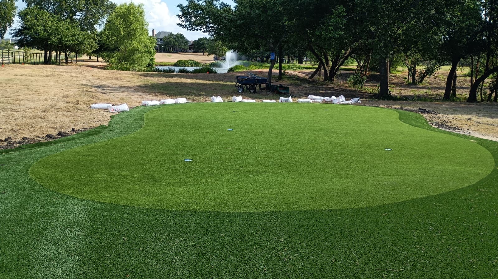 Tour Greens Fort Worth synthetic putting green installation project
