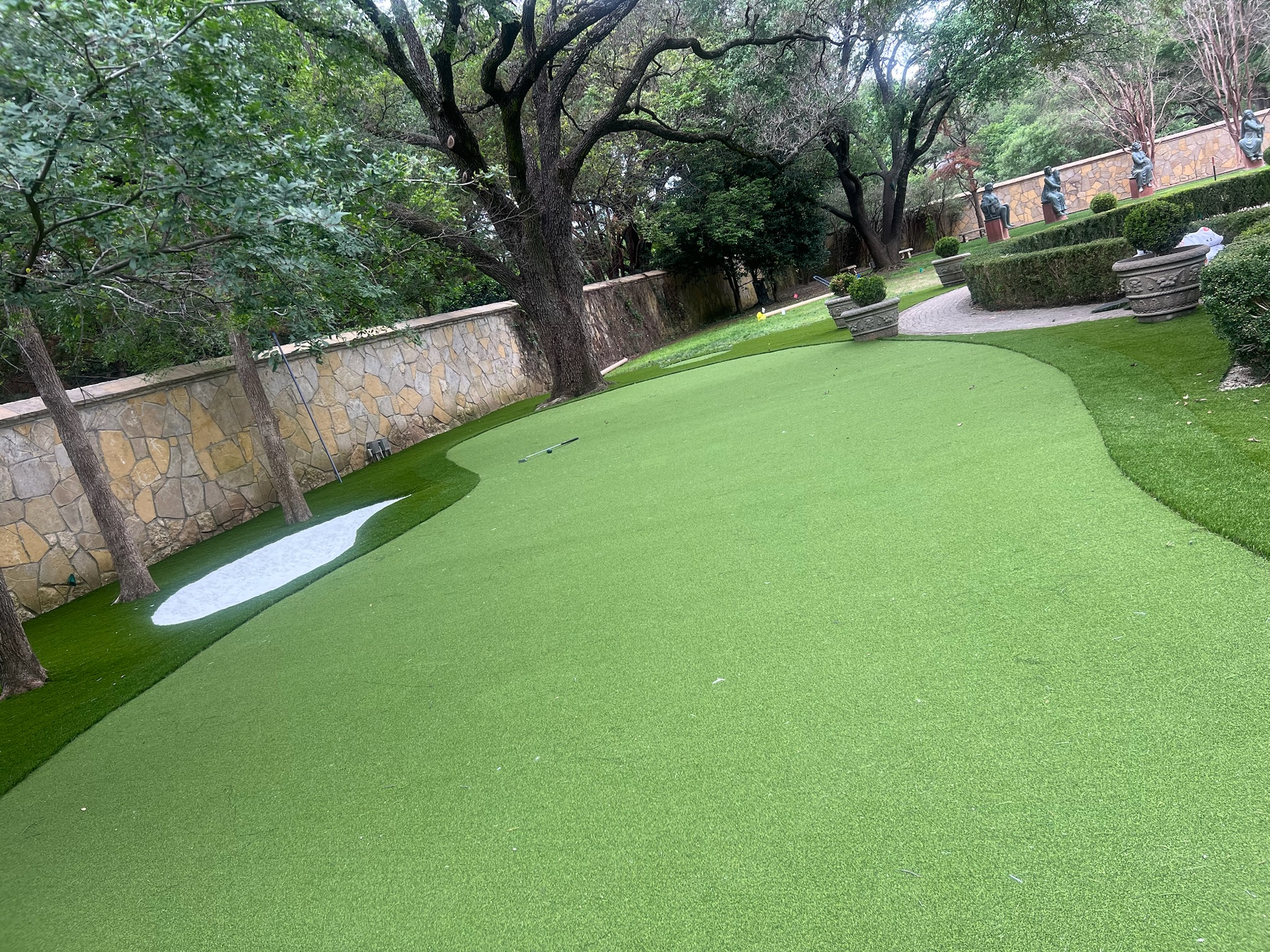 Tour Greens Fort Worth synthetic putting green installation project