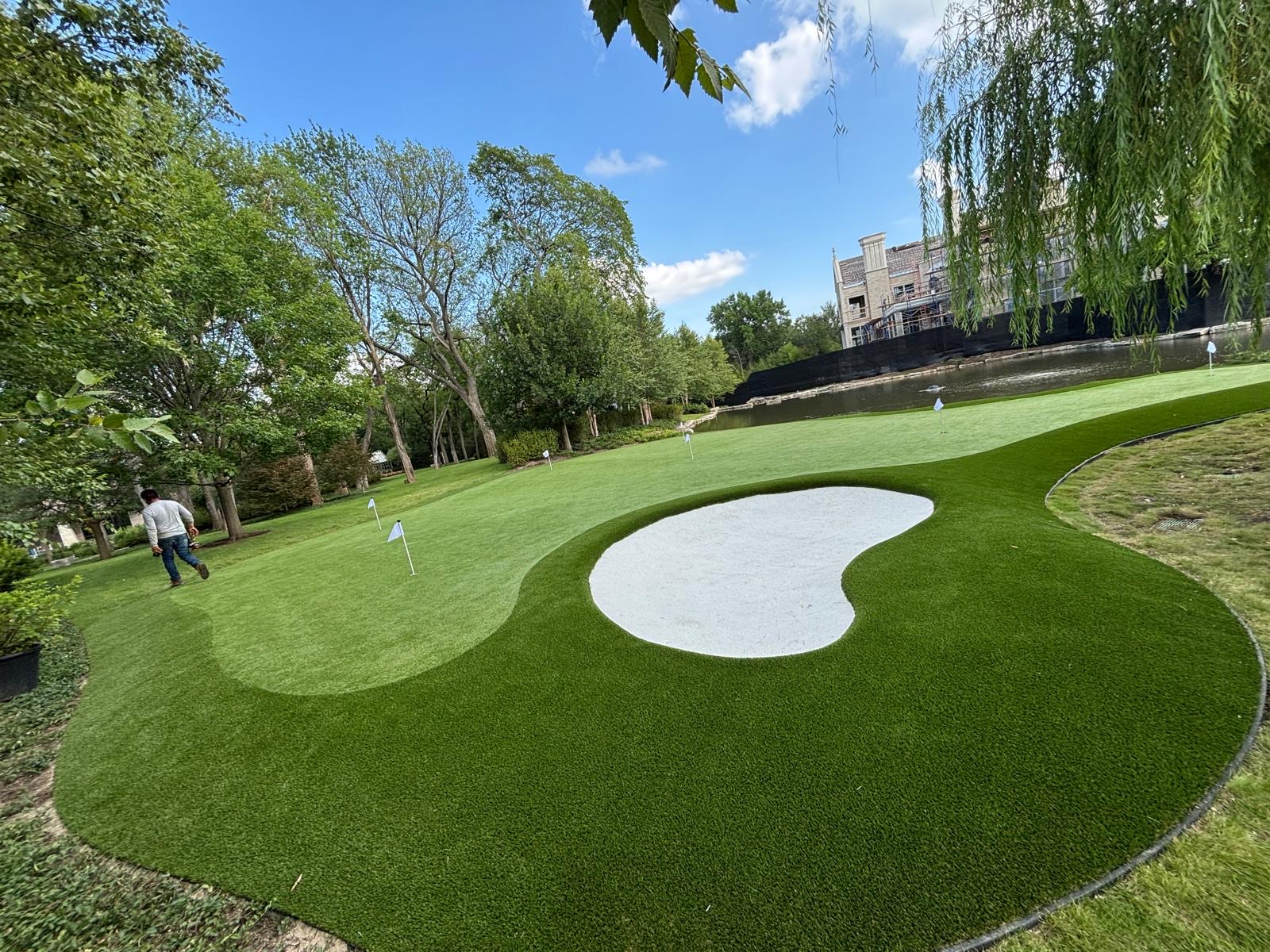 Tour Greens Fort Worth synthetic putting green installation project