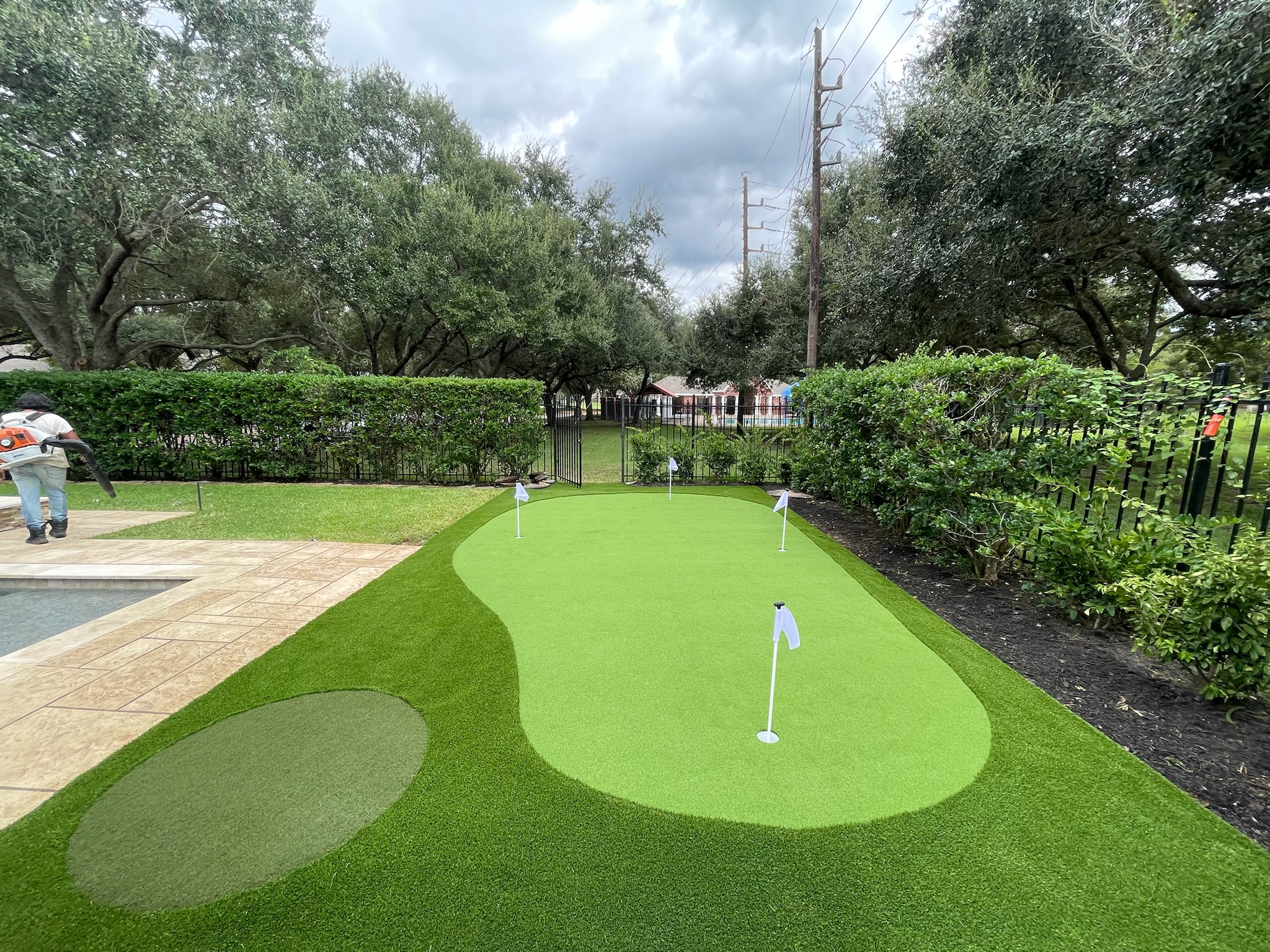 Tour Greens Fort Worth synthetic putting green installation project