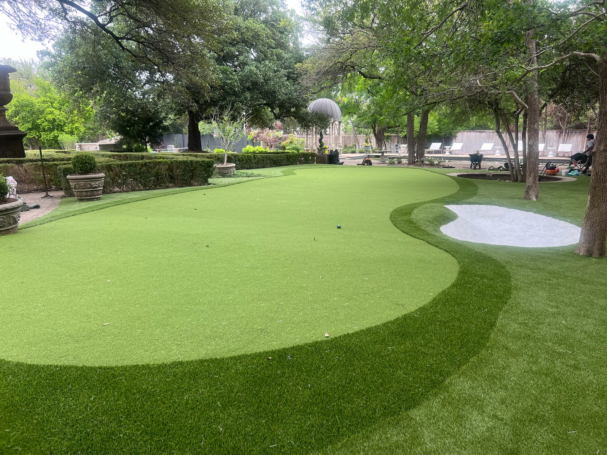 Tour Greens Fort Worth synthetic putting green installation project
