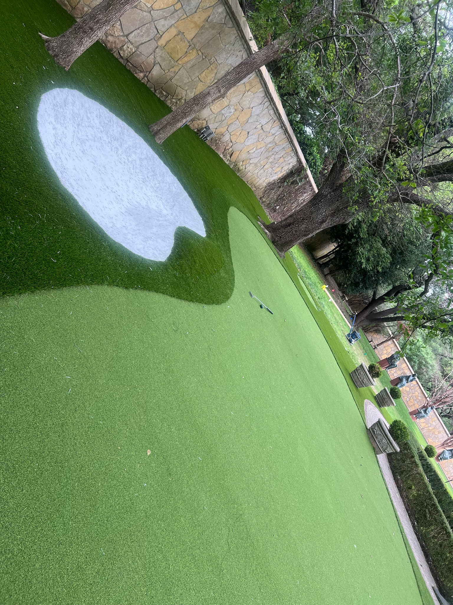 Tour Greens Fort Worth synthetic putting green installation project