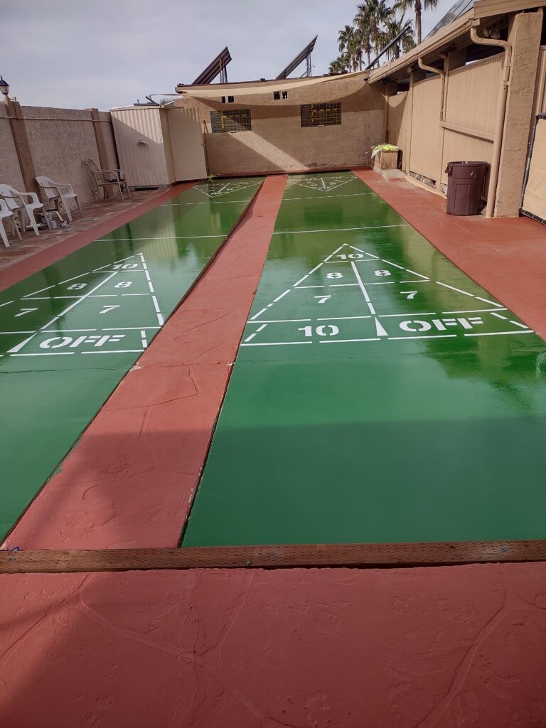 Shuffleboard Court Close-up