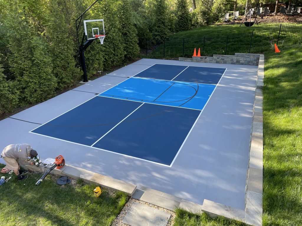 Basketball Court in Backyard