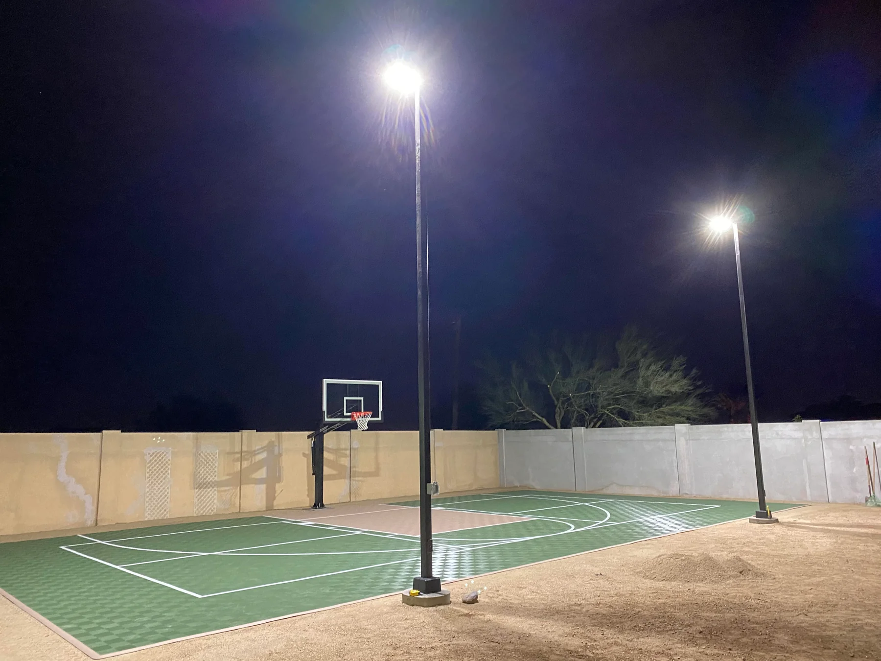 Basketball Court with MegaSlam Hoop